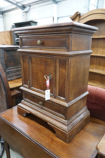 A 19th century style French provincial walnut small side cabinet